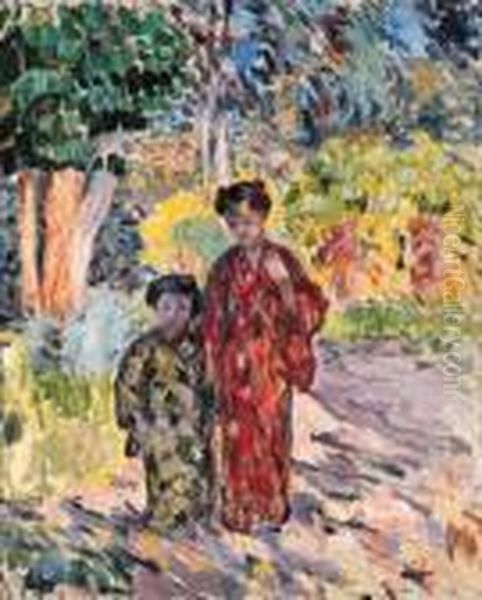 Marthe Et Nono En Japonaises (marthe And Nono Dressed In Japaneseclothes) - view 1