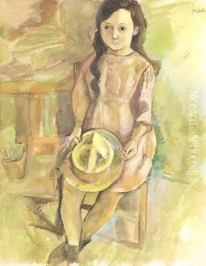 Preparatory work for 'Fillette au chapeau' by Jules Pascin