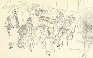 Scene de figures by Jules Pascin