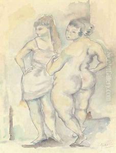 Deux femmes by Jules Pascin