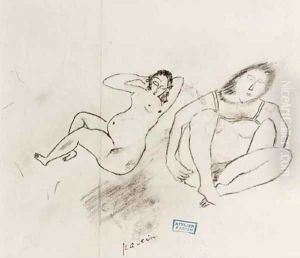 Deux personnages by Jules Pascin