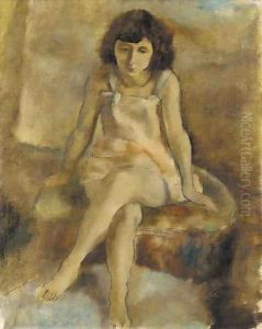 Fillette assise by Jules Pascin