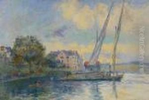 Les Bords Du Lac De Geneve, A Saint-gingolph by Albert Lebourg