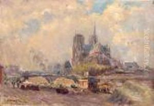 Paris,
La Seine A Notre-dame by Albert Lebourg