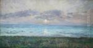 Soleil Couchant A Boulogne Sur Mer by Albert Lebourg