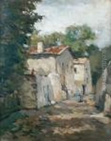 Jeune Femme Dans Une Rue De Village - view 1