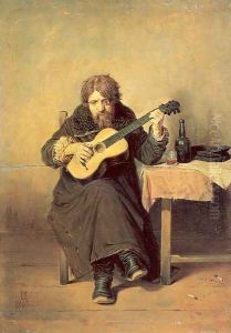 The Bachelor Guitarist 1865 by Vasily Perov