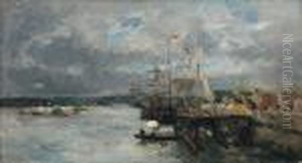 Le Port De Rouen Au Parasol - view 1