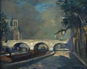 Vue De Paris, Notre-dame by Albert Lebourg