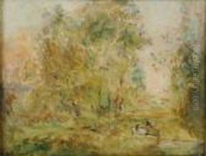 La Campagne Aux Environs De Port-du-chateau by Albert Lebourg