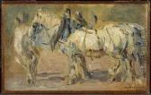 Trois Chevaux De Labour by Albert Lebourg