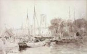 Les Quais De La Rochelle by Albert Lebourg