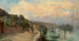 Les Bords De Seine A Dieppedalle by Albert Lebourg