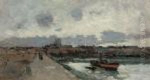 On The Seine, Rouen by Albert Lebourg