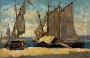 Bateaux A Quai A Alger by Albert Lebourg