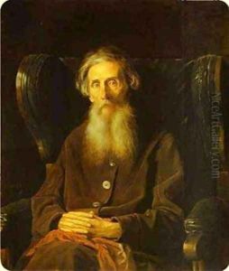 Portrait Of The Author Vladimir Dahl 1872 by Vasily Perov