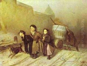 Troika Apprentice Workmen Carrying Water 1866 by Vasily Perov