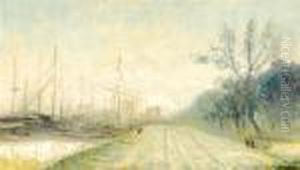 River Landscape by Albert Lebourg