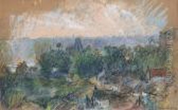 Vue De La Vallee De La Seine Sous La Brume - view 1