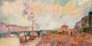 Bords De Seine, Paris by Albert Lebourg