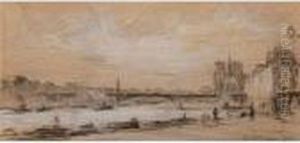 Paris, Les Quais De Seine Et Notredame by Albert Lebourg
