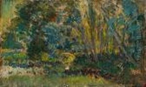 Riviere Dans Un Sous-bois by Albert Lebourg