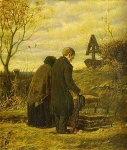 Old Parents Visiting The Grave Of Their Son 1874 by Vasily Perov