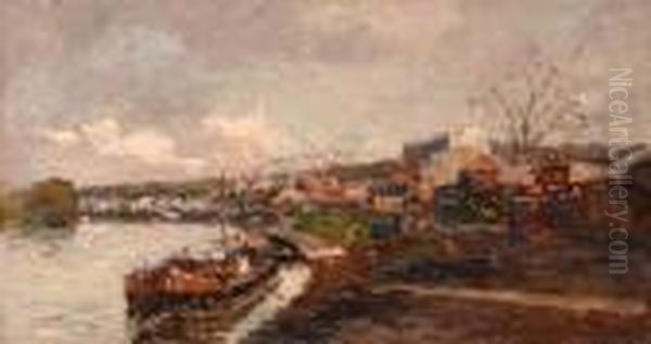 Peniche En Bords De Seine, Circa 1887 - view 1