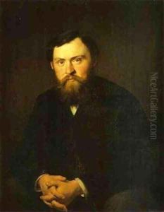 Portrait Of Alexander Borisovsky 1869 by Vasily Perov