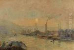 Rouen, L'ile Lacroix En Hiver by Albert Lebourg