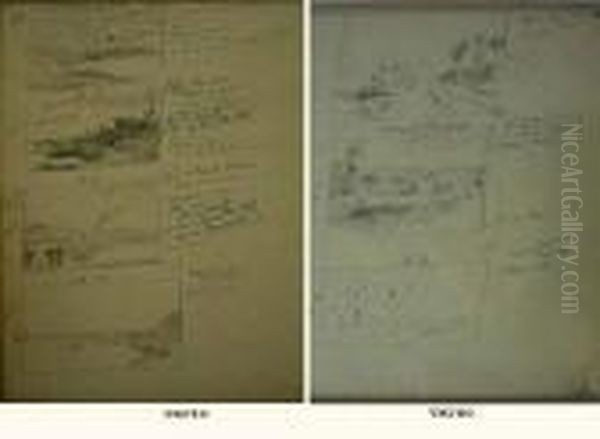Page D'etudes, Quatre Paysages De Normandie - view 1