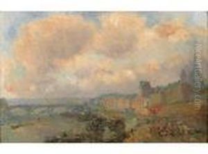 Rouen, Le Port Des Peniches by Albert Lebourg
