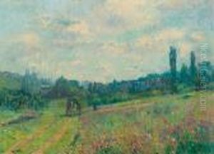Le Printemps A Vetheuil, Le Vallon Fleuri by Albert Lebourg