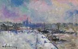 Paris. La Seine En Hiver.