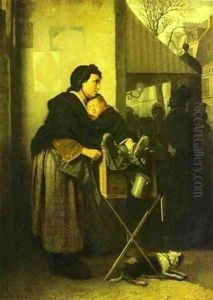 Organ Grinder In Paris 1864 by Vasily Perov
