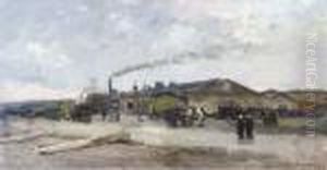View Of A Factory by Albert Lebourg
