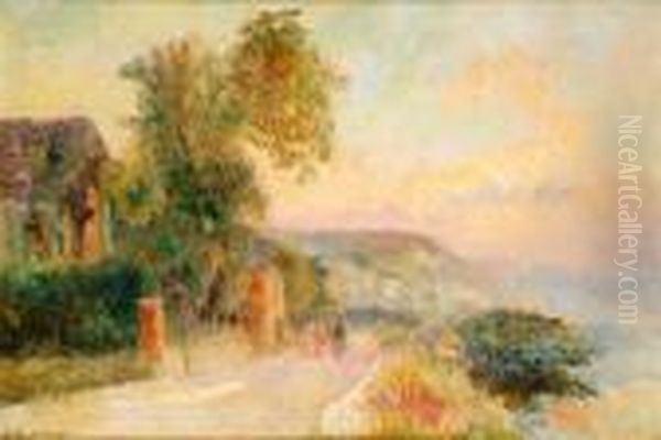 Promeneurs En Bords De Seine, Circa 1900 - view 1