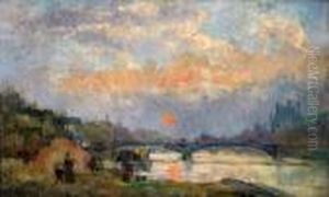 Notre-dame Et Le Pont Des Saints-peres by Albert Lebourg