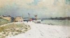 River Landscape by Albert Lebourg