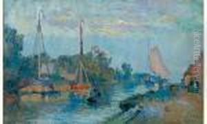 Rotterdam, Vue Du Fleuve Schie by Albert Lebourg