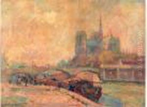 Notre Dame De Paris Vue Des Quais by Albert Lebourg