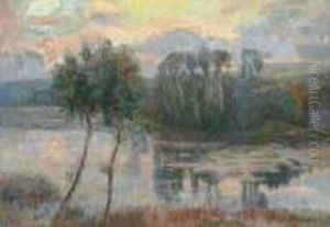 Bord De L'etang De Chalou-moulineux by Albert Lebourg