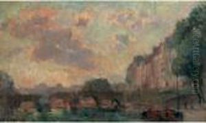 Les Quais De Paris, Circa 1890 by Albert Lebourg