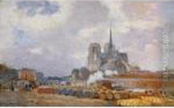 Notre Dame De Paris, Vue De Quai De La Tournelle - view 1
