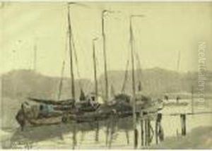 Rotterdam: A Two-sided Watercolor by Albert Lebourg