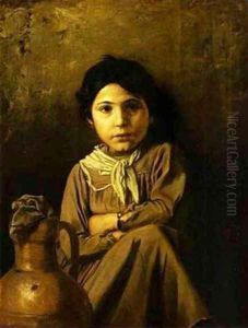 Girl With A Pitcher 1869 by Vasily Perov