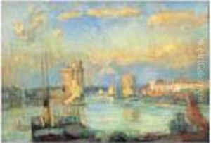 Voiliers A L'entree Du Port De La Rochelle by Albert Lebourg