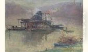 Dragueur Par Temps De Brume by Albert Lebourg