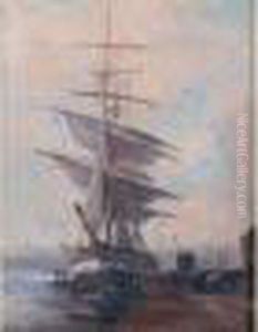 Voilier A Quai by Albert Lebourg