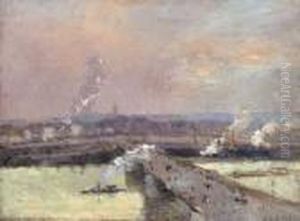 Le Pont Boieldieu, Rouen by Albert Lebourg